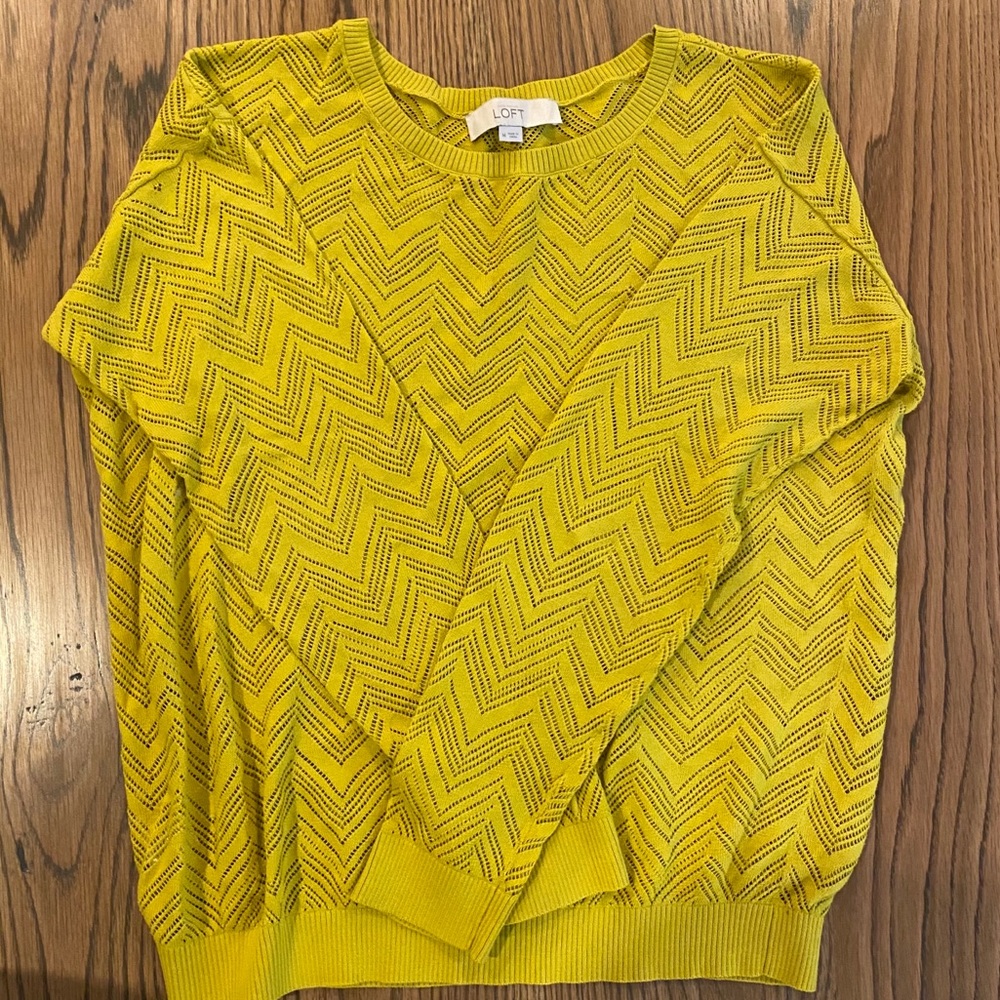 Loft Crochet Lightweight 3/4 Length Sweater